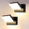 Kingwei 2 Stücke 40W LED Wandleuchten Aussen/Innen Wasserdicht IP65 Außenwandleuchte Warmweiß 3000K Wandlampe Außen mit 360° Schwenkbar LED Panel für Terrasse Garten Garage