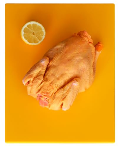 CHEFZOCO Tabla de corte profesional, Tabla de picar, Tabla de cocina, Tabla para alimentos, Tabla antibacteriana, Polietileno, No deja sabor ni olor, Antibacteriana, 40 x 30 x 1.5 cm (Amarillo)