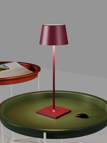 MU LIN Lampada da Tavolo 841 Touch Cordless - Lampada Interno e esterno, Dimmerabile, Ricaricabile USB, Portatile, 3000K-4500K-6500K, Lungo Durata, Luce fredda e calda - Rosa Dorato