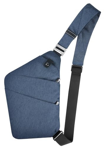 BROADREAM Schultertasche,Anti-Diebstahl Sling Bag,Schultertasche Herren Klein,Umhängetasche,Brusttasche,Herrentasche Klein,Crossbody Tasche Herren