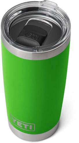 YETI Rambler Tumbler, Vaccum Insulated Stainless Steel Tumbler with Magslider Lid, Canopy Green, 20 oz (591 ml)