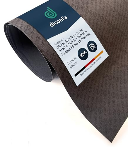 diconfa ABIL N Matériau d'étanchéité sur rouleau 500mm ou 1000mm de large - ÉPAISSEUR : 0,25 à 1,5mm - LONGUEUR 50 à 10000mm - 1000 x 500 x 1 mmm - Universel Moteur Carburateur Machines