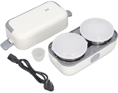 Scaldavivande Portatile Lunch Box Elettrico 200W Riscaldamento Autonomo Contenitore Pranzo Multifunzionale Acciaio Inossidabile Per Ufficio Casa Viaggio