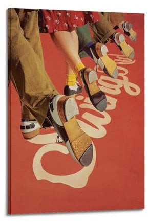 UNSGA Retro-Ästhetik-Poster, abstrakte Schuhe, Poster, dekorative Malerei, Leinwand, Wandposter und Kunstdruck, moderne Familienschlafzimmer-Dekoration, Poster, 30 x 45 cm