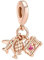 Lkwidi Donna Ciondolo-Globo dell'aeroplano oro rosa Argento 925 Colgantes con Zirconia cubica per Charm Bracciale