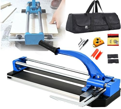 PLABNK Tile Cutter Cutting Machine (Manual), Wall/Floor Tile Cutter- Full Set of Tools, Solid Track: 2cm, Cutting: 0.5-1.0cm, Anti-slip Handle, for Cutting 30/40/ 60/ 80cm Tile,300mm