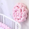 Aocase Bettschlange Geflochten, Bettschlange Knotenkissen Kantenschutz, Geflochtene Bettschlange Baby, Geflochten Knotenkissen, Bettumrandung Kantenschutz, Kinderzimmerdekoration,No08,100CM