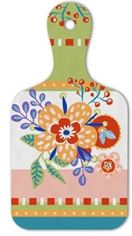 Baci Milano Schneidebrett Mini Mama Mia mehrfarbig Melamin 12,5 x 25 cm