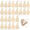 BESPORTBLE 40 Stücke Wichtel Figuren Anhänger Aus Holz Zum Bemalen Und Basteln - Weihnachtsbaumschmuck DIY Set Für Kinder - Weihnachtsdeko Holzwichtel Weihnachten