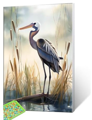 Diamond Painting Kits für Erwachsene Kinder DIY 5D Diamond Art Pelikan Paint mit Runden Diamond Full Drill Gem Art Painting Kit Diamond Painting Zubehör, für Home Wall Decor Geschenke 90x120cm S-536
