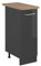 Vicco Armario de Farmacia R-Line, Antracita Alto Brillo, 30 cm, ET Roble