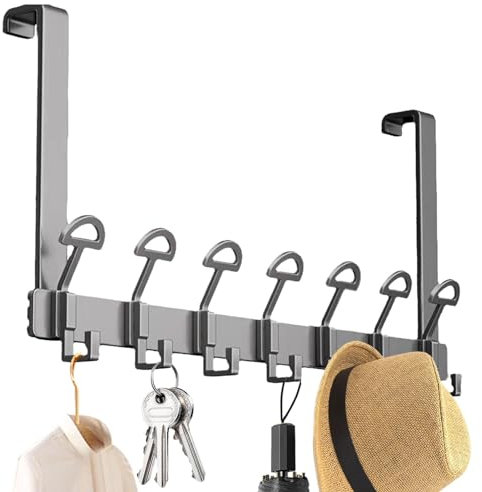 Over The Door Hooks - Over The Door Hanger | Door Hooks Over The Door Hook Hanger | Over Door Hanger Holder - Bracket with Rounded Top for Living Room, Bathroom, Bedroom, Kitchen Hanger