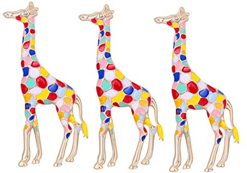 LIFKOME Lot De 3 Broches Girafe En Alliage Design Créatif Unique