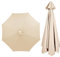 Cubierta de repuesto para sombrilla, 8 varillas Toldo de Recambio para sombrilla de exterior, Tela De Repuesto para patio jardín piscina césped Parasol(Beige,400cm)