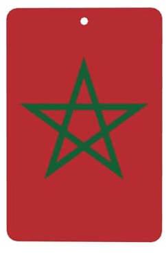 Lot de 4 désodorisants pour voiture Motif drapeau du Maroc