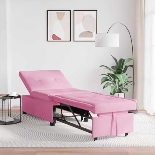 KTHLBRH Schlafsofa, Rosa, modern, multifunktional, für kleine Räume und Räume, 194 x 67 x 37 cm, Stoff
