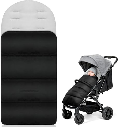 AOOWU Universal Baby Bunting Footmuff, Footmuff for Pushchair, Winter Pram Footmuff for Baby, Windproof Waterproof Toddler Cosy Toes for Pram with Zip for Stroller, Buggy & Pram