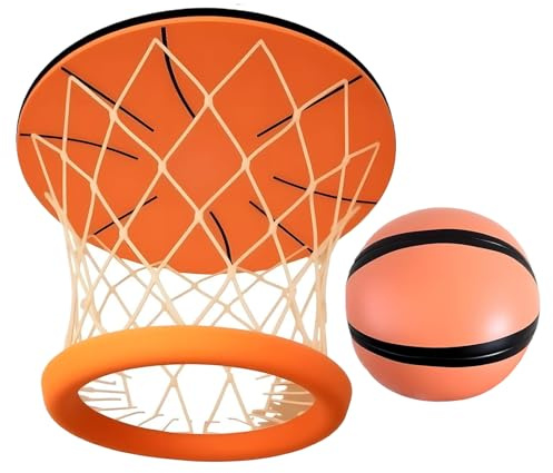 Mini-Basketball-Reifen zum Aufhängen, kompaktes Design, tragbar, lustige Sportarten, kleine Ausrüstung an der Decke mit Netz und Bällen, geeignet für Kinder und Erwachsene, Unterhaltung in