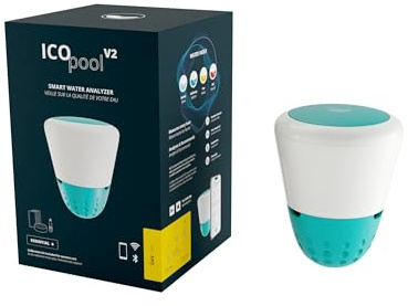 Ondilo ICO Pool V2 Essential+ Sel - Analizzatore elettronico dell'acqua per piscine trattate con sale - Misura ogni ora pH, ORP, TDS e temperatura dell'acqua - Kit di calibrazione incluso