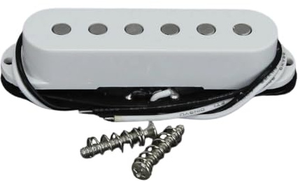 Micro De Guitare Électrique De Remplacement Micro Guitare Alnico 5 À Simple Bobine À Dessus Plat | Position du pont central du cou Choisir(White Neck)