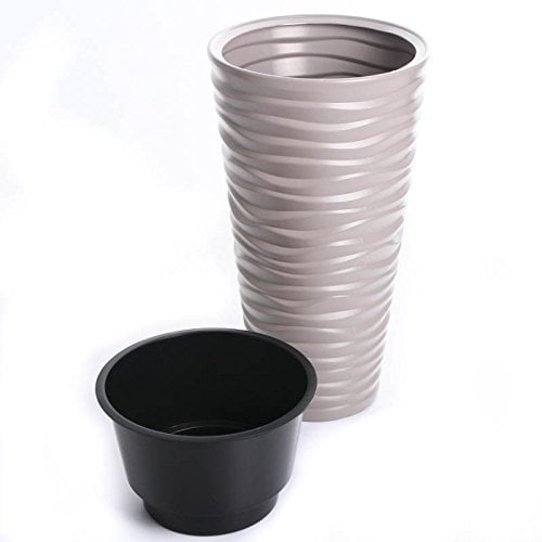 Pflanztopf Blumentopf Pflanzkübel Blumenkübel Massiv Sand Slim 3 Größen 5 Farben NEU von rg-vertrieb (350 Mocca)