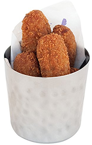 Garcia de Pou 12 Einheit Mini Tassen haben, für Pommes Frites Box, 8,5 x 8,5 cm, Edelstahl, silber, 30 x 30 x 30 cm