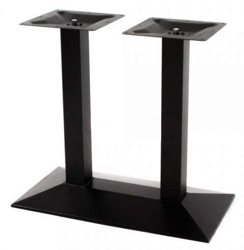 Veggimoebel Doppel-Tischgestell | Tischbein schwarz | TBC313G | Gusseisen | Esstisch | Höhe 72 cm | Gewicht 27 kg | Bodenplatte 73x40 cm | max. Tischplattengröße 160x80 cm