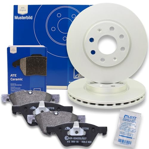 ATE BREMSSCHEIBEN VORNE + ATE CERAMIC BREMSBELÄGE BREMSBELAGSATZ KLÖTZE BREMSE BREMSENKIT VORDERACHSE