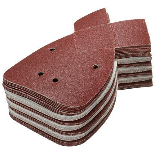 EsportsMJJ 40Pcs Aluminum Oxide Mouse Sanding Sheets 120 Grit for Black and Decker Detail Palm Sander