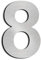 nanlyiau 6in/15.3cm Numeri civici Numero di acciaio Numero civico esterno in Solido Acciaio Inossidabile 304,Aspetto Fluttuante(6in 8)