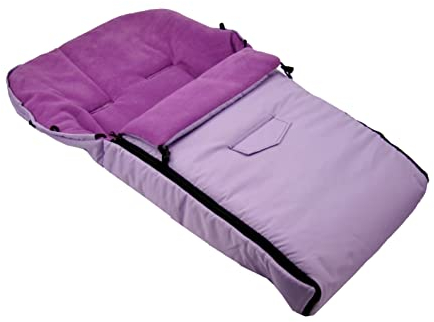 BAMBINIWELT Winterfußsack 90 cm – universaler Fleece-Fußsack für Babyschale, Jogger, Buggy & Schlitten – warm, wasserabweisend & waschbar – für 3- & 5-Punkt-Gurtsysteme (Flieder)