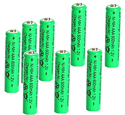 Solar-Akku leistungsstarke wiederaufladbare Batterien NiMH AAA (Akku AAA - 8 Stück)