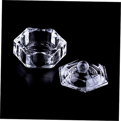 Professional New Nail Art Acrylic Crystal Glass Dappen Dish Bowl Cup Clear Nail Tools Nail Art Transparent Kit - Transparent