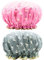 2 Pcs Bath Caps Elastic Band Double Layers Waterproof Shower Caps With Ruffled Edge Covering Ears Keeping Hair Dry Kitchen Oil-proof Cap for Girls and Women