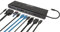 Manhattan USB-C 11-in-1-Dockingstation MST für DREI Monitore, schwarz, 153478