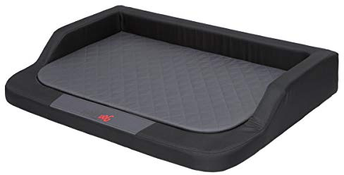 millybo MEDICO Standard orthopädisches Hundebett für kleine mittelgroße und große Hunde (XXL (120 x 80 cm), schwarz mit grau)
