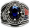 BOBIJOO JEWELRY - Bague Militaire Marines Chevalière Homme United States USA Acier inoxydable Argent Rouge Bleu - 18,5 (8 US)