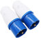 POFET 2Pcs Power Plus 3 clavijas enchufes 32AMP 220-250 voltios enchufes de repuesto - azul