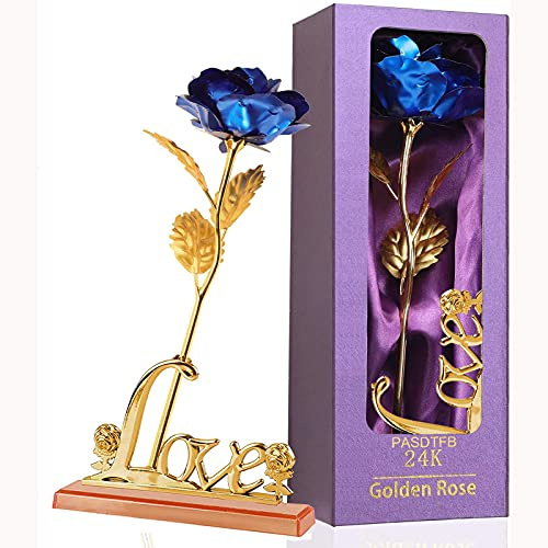 Geschenke für Frauen 24k Gold Rose Vergoldete Muttertagsgeschenke für Mama Ewige Rose Geburtstagsgeschenk für Frauen Infinity Rosen Geschenke für Mama Oma Freundin Mutter Mädchen Jahrestag Galaxy Rose