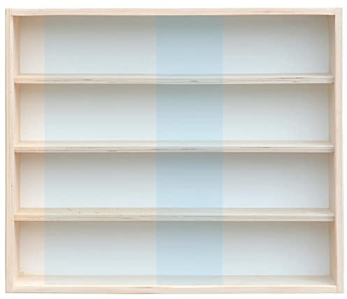 Alsino Holzvitrine Vitrine Setzkasten Regal Kiste Mit Scheiben zur Aufbewahrung für Edelsteine Modellautos Länge 40 cm - 150 cm, (V-07.60)
