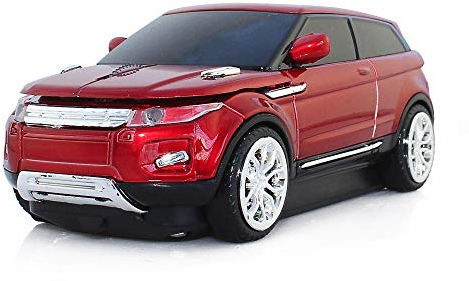 Aikchi Souris sans Fil silencieuse pour Voiture, Souris Optique 3D pour Ordinateur de Bureau, Ordinateur Portable pour LH (Rouge)