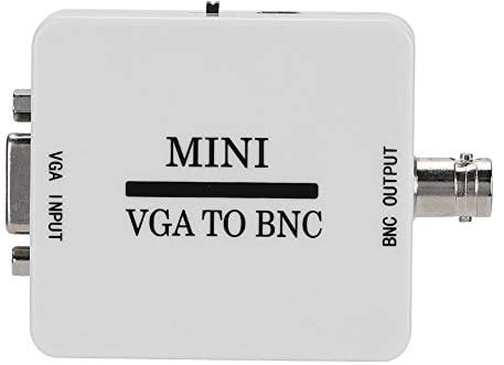 VGA to BNC Adapter, Mini HD VGA to BNC Converter 1920 X 1080 Resolution USB Video Converter for HDTV Monitors TVs Computers