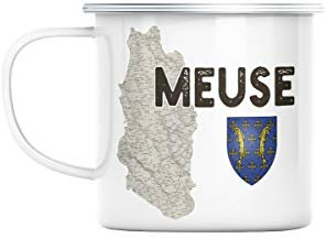 Fabulous Emaillierter Metallbecher 284ml Maas 55 Departement Bar-le-Duc Carte Ancienne Est Frankreich