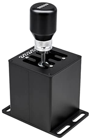 Obokidly 8 Gänge Game Shifter PC USB Handbremse für Logitech G25/G27/G29/G920/G923; Für Thrustmaster Lenkrad; Für PC SIM Racing Spiele (ohne Klemme, Black-PC USB 8 Gang Game Shifter)