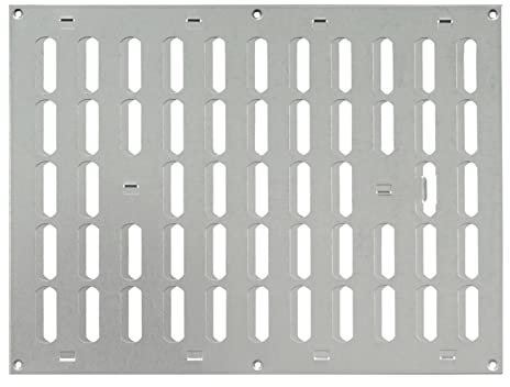 Galvanised Steel Air Vent Grille/ 400mm x 300mm/ with Shutter Flat Duct Cover