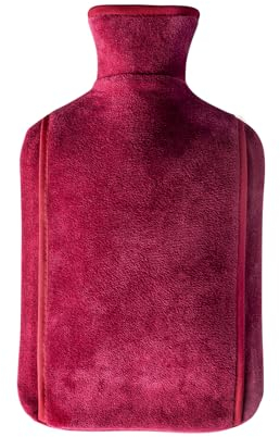 Wärmflasche Plus - weiche kuschel Wärmflasche für Erwachsene, Kinder, Hand-Fußwärmer Wärmflaschengürtel, Regelschmerzen/Bettflasche, Auslaufsicher, Naturkautschuk; Fleece, Vlies
