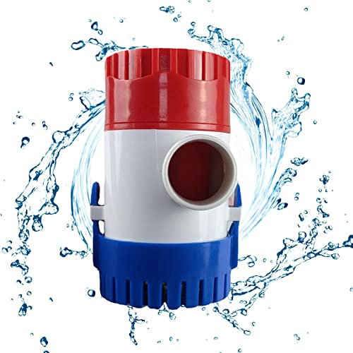 GUOHUA Pompa 'Acqua di per da 1100 GPH | Pompa 'Acqua sommergibile per Nave 12/24V,Nuova Pompa Acqua Elettrica per Nave, Alta Efficienza di Lavoro