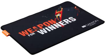 Canyon MP-8 Gaming Mauspad Speed, Große Mausunterlage 500 x 420 mm, Multi-Spandex Oberfläche, rutschfeste Gummibasis, Vernähte Kanten, Schwarz
