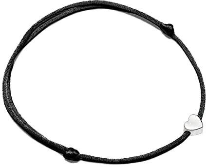MARLION JEWELS Bracelet femme original avec cordon cœur/étoile. Bracelet en acier chirurgical plaqué or/argent pour femme, fille, idéal pour un cadeau de fête des mères, un anniversaire. Bijoux femme