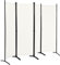 COSTWAY Paravento da Interno in Metallo, Separé Divisorio Interno Pieghevole con Piedini Stabili, Pannelli Divisori per Interni per Casa e Ufficio (Bianco, 220 x 173 cm (4 Pannelli))